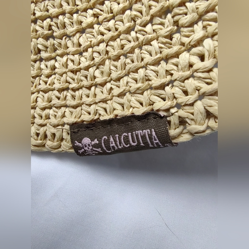 Calcutta Brand Women's Floppy Beach Woven Straw Hat Wide Brim Foldable Soft Feel - Picture 4 of 11